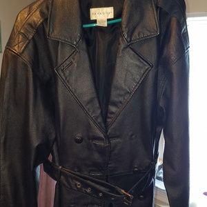 Women's Leather Biker Jacket XL